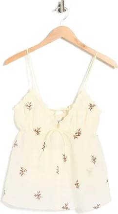Princess Polly Cinnamon Embroidered Cami in Beige at Nordstrom Rack, Size 12