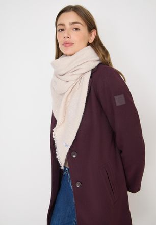 Cecil Schal CECIL, Damen, light greige, Strick, Kunstfaser, unifarben, Modet&uuml;cher Schal, mit Fransen