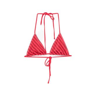 Frankies Bikinis X Jennie Nick Striped Triangle Bikini Top