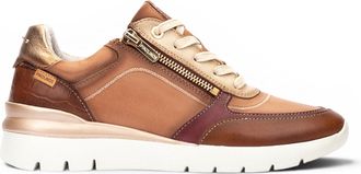 Pikolinos Pikolinos Womens Tan Beige Leather Sneakers Trainer Shoes - Cantabria