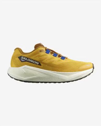 Salomon Mens Aero Blaze 3 Grvl Running Shoes In Spicy Mustard/vanilla Ice