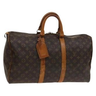 Louis Vuitton Tweedehands Canvas Louis Vuitton tassen - Dames - Pre-owned - Bruin - Maat: ONE Size Leer