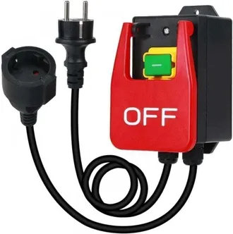 OEM Interruptor De Seguridad Monof&aacute;sico Con Pulsador Y Toma De Corriente Integrada: Para Parada De Emergencia En Fresadoras Y M&aacute;quinas Industriales