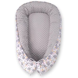 OEM Capullo Para Beb&eacute;, Doble Cara, Corralito, Arrullo, Premium, Bobono Minky - Erizos Grises