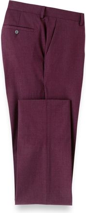 Paul Fredrick Wool Stretch Bengaline Flat Front Suit Pants