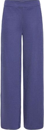 Ichi Pantaloni a palazzo Blueprint a righe - - Trousers - Donna - Blu - 2XL
