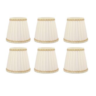 OEM Sunxury - Juego De 6 Pantallas De L&aacute;mpara Peque&ntilde;as De Estilo Moderno, De Tela Con Clip, Para L&aacute;mpara De Ara&ntilde;a, Para Mesa Y Pared