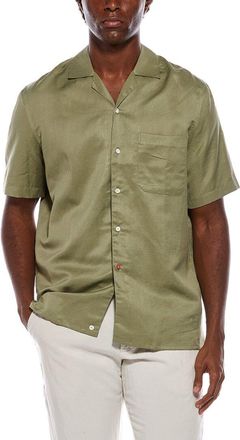 Isaia Linen & Silk-Blend Sport Shirt