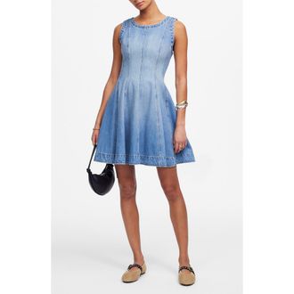 Madewell Airy Denim Circle Minidress in Ashbury Wash at Nordstrom Rack, Size Xx-Small