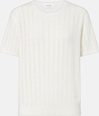 Lisa Yang Suyin pointelle cotton and cashmere sweater