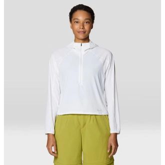 Mountain Hardwear Sunshield Hoody Womens White Half Zip Raglan Sleeve GBO3329