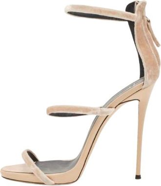 Giuseppe Zanotti Dusty Pink Velvet Harmony Heels Size 41.5