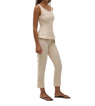 Faithfull The Brand Iria Top In Lola Polka Dot Cream Black
