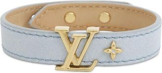 Louis Vuitton 2021-2025 LV Iconic leren armband - Blauw