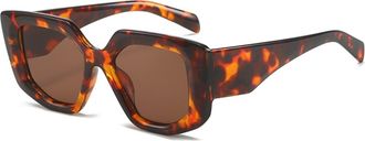 Generic Large Frame Vacation Men Sunglasses Outdoor Commuter Women Decorative Sun Glasses(Multi-colored)