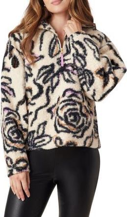 Scotch & Soda Quarter Zip Pullover in Abstract Floral And Bow at Nordstrom Rack, Size Small