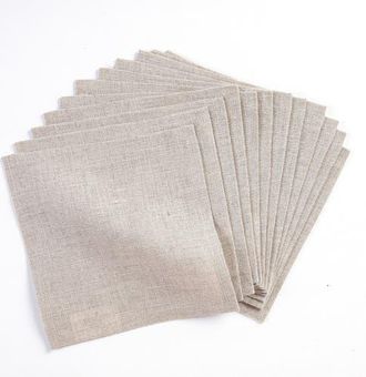 Solino Home Linen Cocktail Napkins Set of 12, 6 x 6 Inch for Dining Table, Holiday and Everyday Table Decor - Fete in Natural at Nordstrom, Size Small