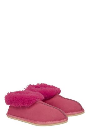Celtic & Co. Ladies Shearling Bootee Slippers in Raspberry at Nordstrom, Size 5