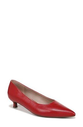 Naturalizer Natalia Pointed Toe Kitten Heel Pump in Red Leather at Nordstrom Rack, Size 8.5