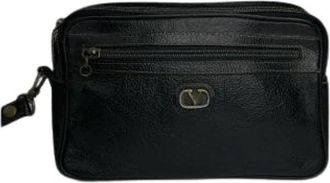 Valentino Pre-owned Clutches, female, Black, Size: ONE SIZE Pre-owned Leather Clutch