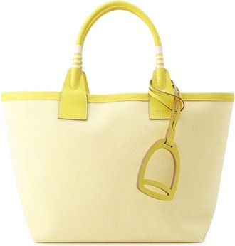 Herm&egrave;s Borsa a mano Toile Sac Steeple 25 2023 - Giallo