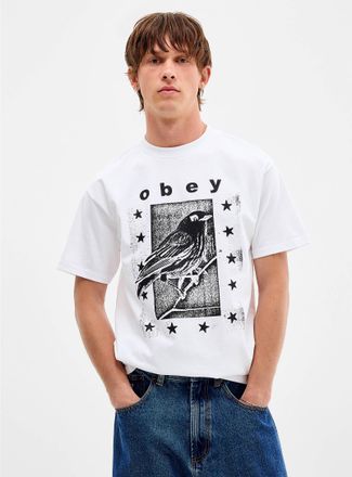 Obey Mens Fly away graphic T-shirt