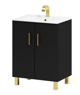 OEM Mueble De Ba&ntilde;o Viki 50 Con Lavabo, Negro