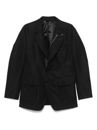 Tom Ford cotton-blend blazer - men - Viscose/Cotton/Polyester/Cotton - 52 - Black