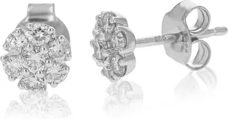 Vir Jewels 1/2 cttw Lab Grown Diamond Composite Earrings in Sterling Silver With Push Backs For Women
