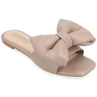 Journee Collection Women & apos;s Fayre Medium and Wide Width Flat Sandals