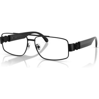Versace 56mm Rectangle optical glasses in Black at Nordstrom