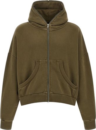 Entire studios Eternal Zip Washed Felpe Verde-Uomo