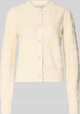 Scotch & Soda Strickjacke mit Rundhalsausschnitt in Beige, Größe XL