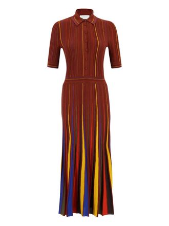 Gabriela Hearst Calypso striped midi dress - Red