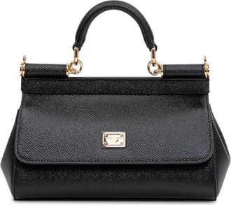 Dolce & Gabbana Mini Sicily Handbag - Dames - Handtassen - Zwart - ONE Size - Katoen - Tassen