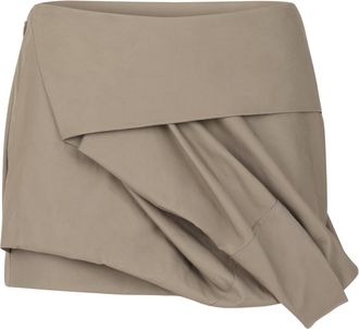 Entire studios Structured Mini Skirt with Asymmetrical Draped Overlay