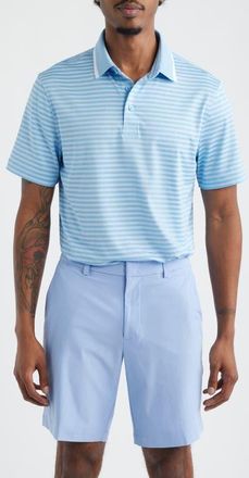 G/Fore Stripe Mesh Golf Polo in Baja at Nordstrom, Size Xx-Large