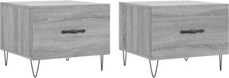 vidaXL Vidaxl - Coffee Tables 2 pcs Grey Sonoma 50x50x40 cm Engineered Wood