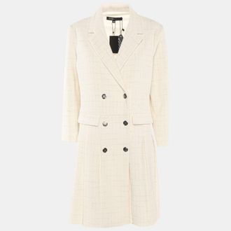 Maje Cream/silver Tweed Dress