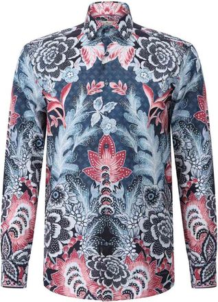 Etro Bloemenprint Casual Overhemd - Heren - Casual Overhemden - Veelkleurig - 2XL - Katoen - Overhemden