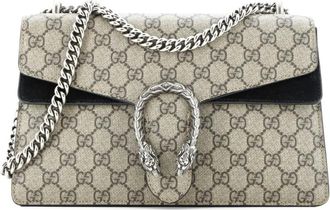 Gucci Dionysus Bag GG Coated Canvas and Leather Small shoulder bag - Zwart