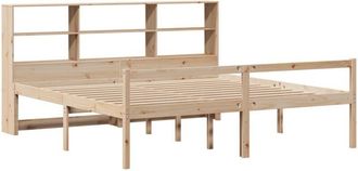 vidaXL Cama Con Estanter&iacute;a Sin Colch&oacute;n Madera Maciza De Pino 180x200cm Vidaxl