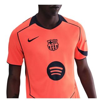 Nike x F.C. Barcelona 2025/26 Stadium Third Dri-FIT Total 90 Replica T-Shirt Bright Mango Midnight Navy HM3201-855
