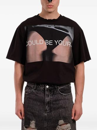 Natasha Zinko Could Be Mine graphic-print T-shirt - Black