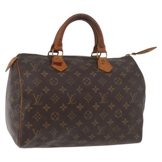 Louis Vuitton Speedy Handbag Monogram Canvas Brown Canvas Handbag (Pre-Owned)