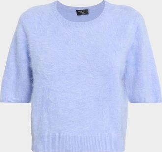 Rag & Bone Jada Cashmere Short-Sleeve Sweater