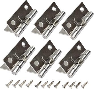 OEM Juego De 6 Bisagras De Puerta Con Resorte De 6,3 Cm, Bisagras De Ventana De Acero Inoxidable 304 De Alta Resistencia Para Puertas Interiores Y Exterio