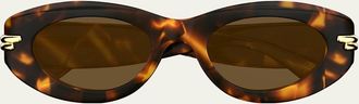 Bottega Veneta Round Acetate Sunglasses