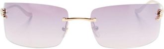 Cartier Gold Rimless Sunglasses - Unisex - Metal