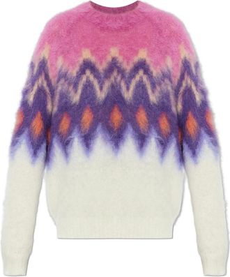 Isabel Marant Round-neck Knitwear, female, Pink, Size: S Ambre Sweater